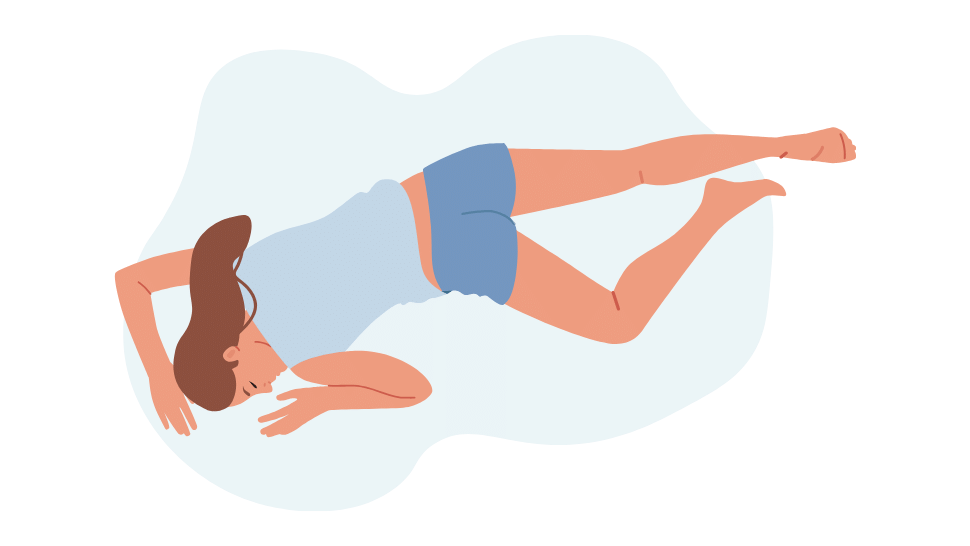 Visualisering af Kvinde der sover på maven