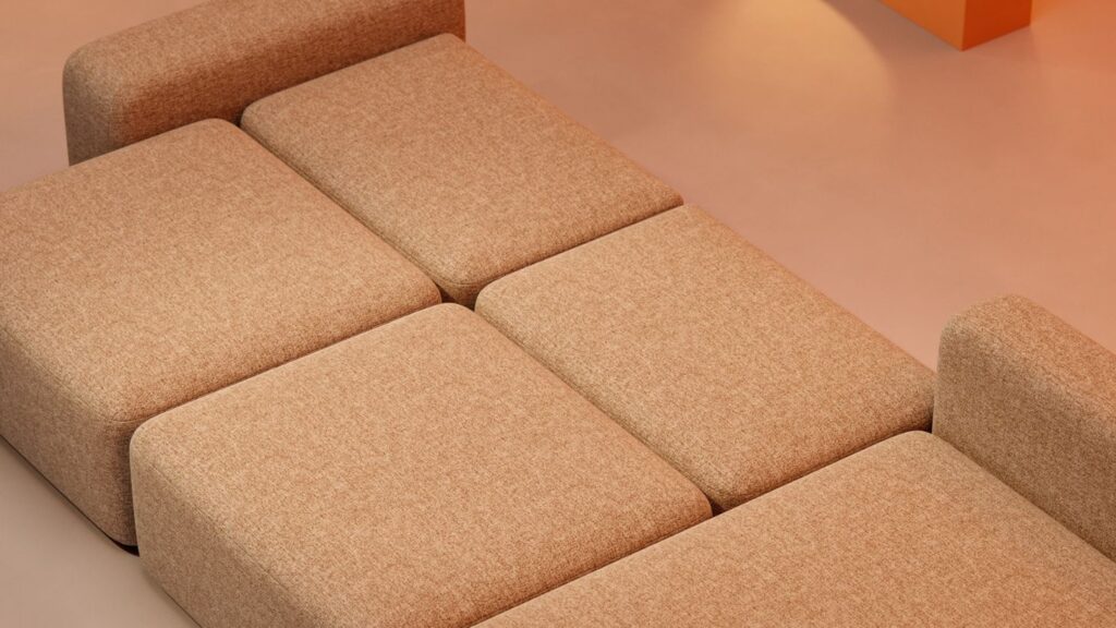 Velto sovesofa slået ud