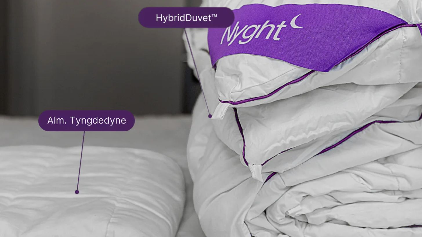 HybridDuvet vs. Almindelig tyngdedyne