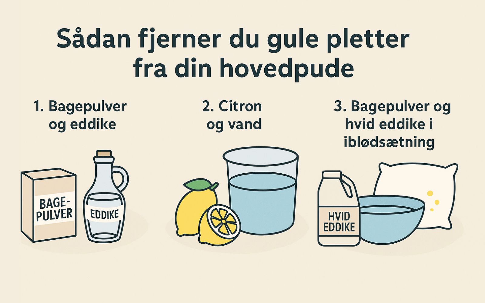 Coverbillede: 3 tips til at fjerne gulepletter fra din hovedpude