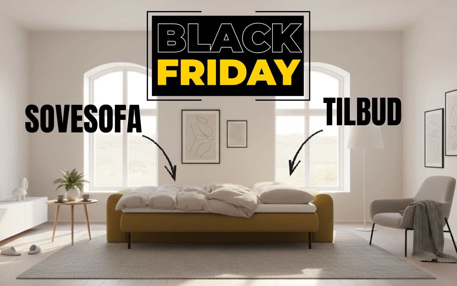 Black Friday sovesofa på tilbud